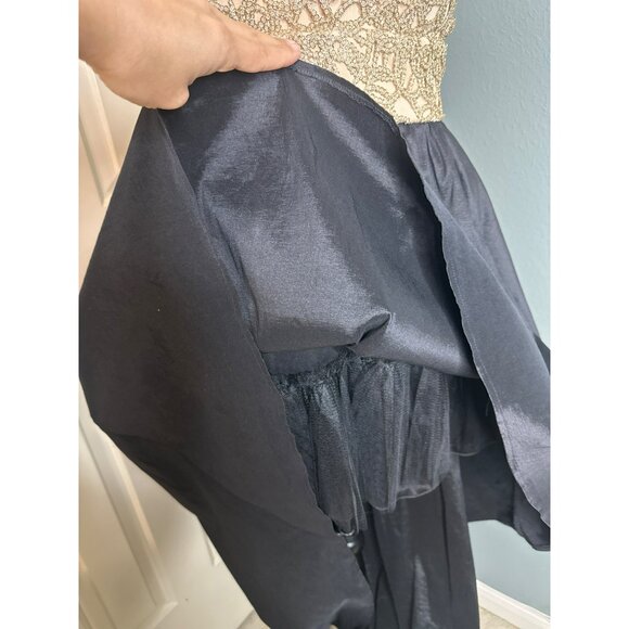 VTG B. Smart Evening Gown High-Low Hem Selena Vibes Y2K Halter Neck Intricate - Picture 12 of 14